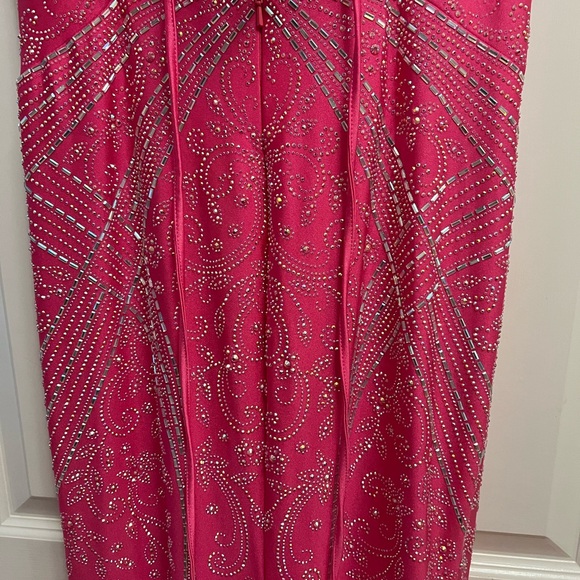 Ellie Wilde by Mon Cheri Hot Pink Prom dress size 6 never altered - Picture 6 of 9